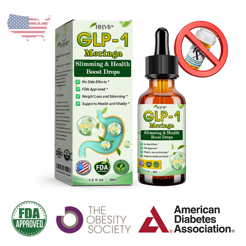 HHVB® 🏬GLP-1 Moringa Slimming & Health Boost Drops( Food-grade fat burner – Developed by The Obesity Society)